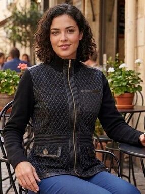 Collette Mordo Quilted Silk and Wool Jacket